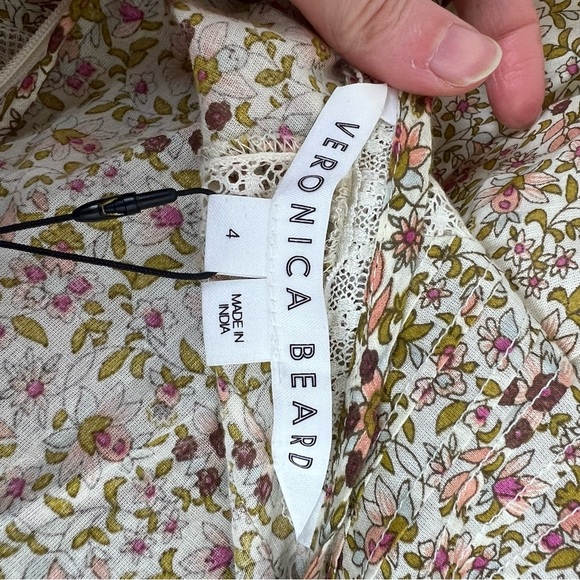 NWT Veronica Beard Addilyn Floral Long Sleeve Dress Size 4 - Picture 11 of 13